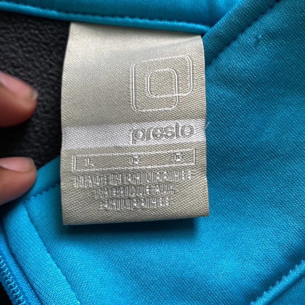 Nike Teal Presto Quarter Zip Pullover SIZE L Athletic Fleece Mock Neck